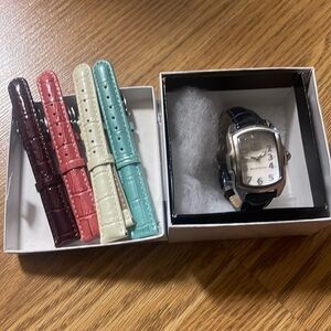 Invicta Special Edition Leather Watch with Mother of Pearl Dial